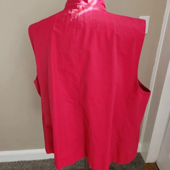 Eileen Fisher Vest Jacket Sleeveless Womens 3X Preppy Fuchsia pink - Picture 5 of 7